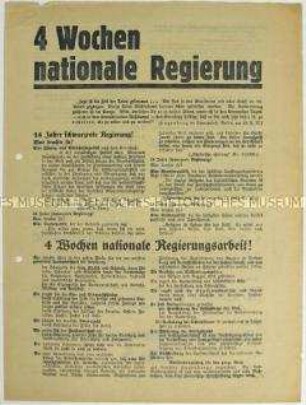 Propagandaflugblatt der Kampffront Schwarz-Weiß-Rot" zur Reichstagswahl 1933