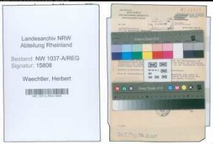 Entnazifizierung Herbert Waechtler , geb. 04.12.1901 (Ingenieur)