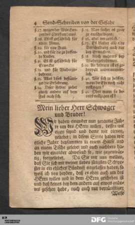 Send-Schreiben von der Gefahr Unbekehrte zu heurathen.