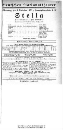 Stella Ein Schauspiel für Liebende