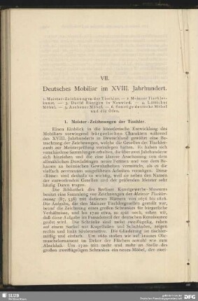 1. Meister-Zeichnungen der Tischler