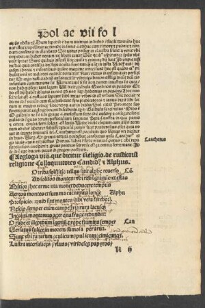 Aegloga viii. que dicitur Religio. de rusticorum religione ...