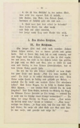 5. Des Kindes Reichtum