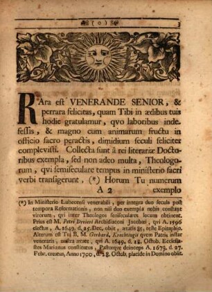 Venerando Viro M. Jacobo a Melle ... dimidium seculum in munere sacro feliciter peractum ex animo gratulatur ministerium Lubecense : [Insunt aliqua de provida Dei cura in prolonganda vita quorund. virorum optimorum]