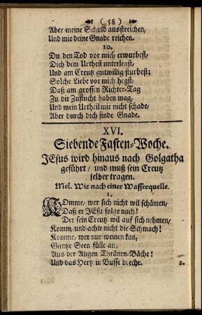 XVI. Siebende Fasten-Woche. - XX. Ein anderer.