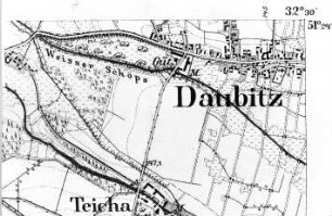Rietschen-Daubitz. Meßtischblatt, Sekt. Mücka, 1887