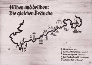 Hüben und drüben: Graphische Darstellung des sächsisch-sudetendeutschen Grenzgebietes