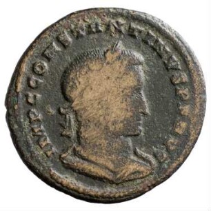 Münze, Follis, Aes 1, Herbst 307 n. Chr.
