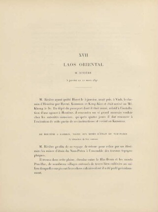 XVII . Laos oriental
