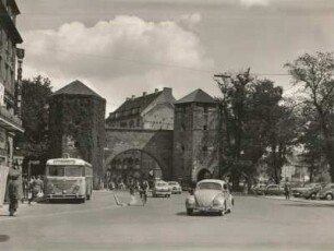 München, Sendlinger Tor mit Blick in die Sendlinger Straße