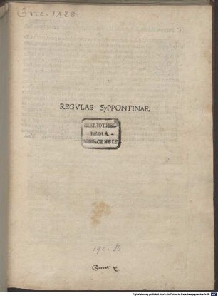 Rudimenta grammatices : gewidmet Pyrrhus Perottus. Mit Brief an Antonius Moretus von Johannes Calphurnius