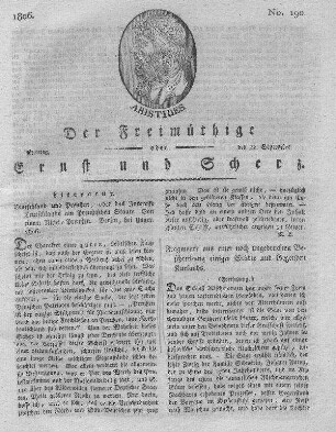 No. 190, Montag den 22. September 1806