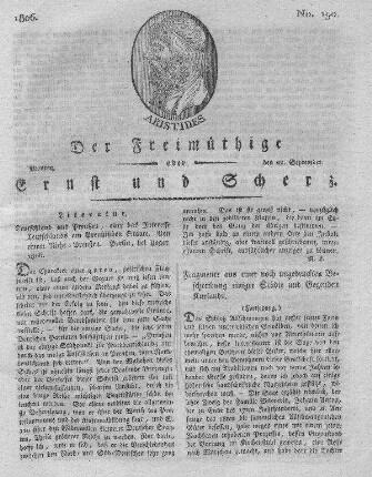 No. 190, Montag den 22. September 1806