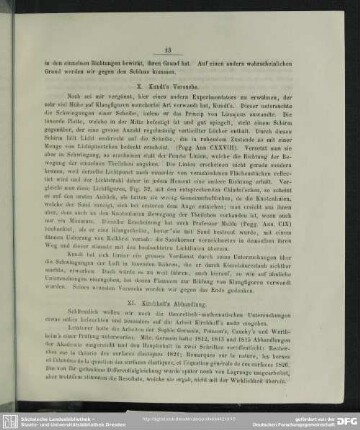 X. Kundt´s Versuche