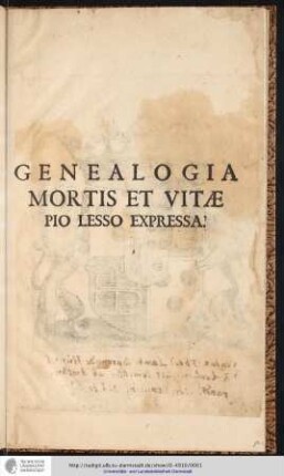 GENEALOGIA MORTIS ET VITAE PIO LESSO EXPRESSA.