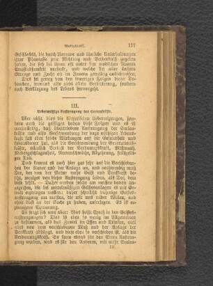 III. Uebermäßige Anstrengung der Seelenkräfte.