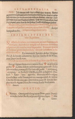 Infirmi Pueri Brevior Baptismus.