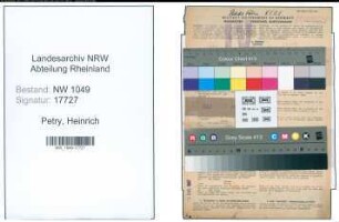 Entnazifizierung Heinrich Petry , geb. 04.09.1912 (Elektriker)