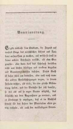 Vorerinnerung