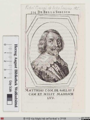 Bildnis Matthias Gallas (1627 Reichsfrhr. u. 1632 Reichsgraf von), Graf von Campo, Herzog von Lucera