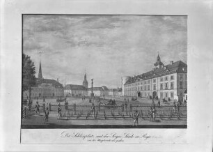 Der Schlossplatz mit der Siegessäule in Riga