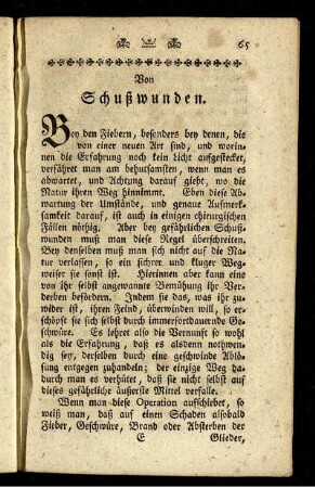 Von Schußwunden