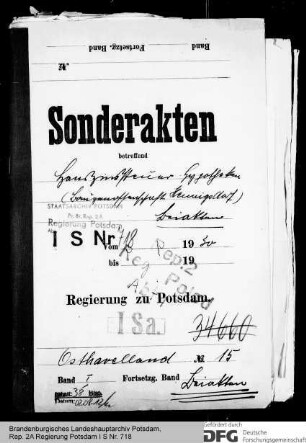 Hauszinssteuerhypotheken für die gemeinnützige Baugesellschaft Hennigsdorf, Kr. Osthavelland