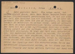 Brief an B. Schott's Söhne : 16.07.1924