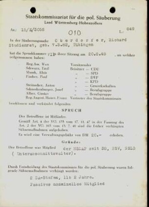Oberdorfer, Richard