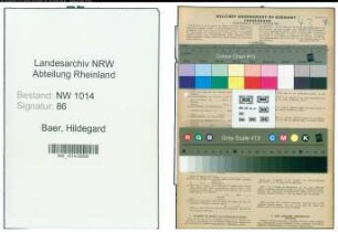 Entnazifizierung Hildegard Baer , geb. 06.01.1913 (Friseur)