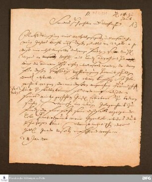 Brief von August Hermann Francke an David Otte.