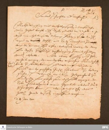 Brief von August Hermann Francke an David Otte.