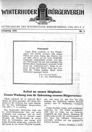 Aufruf an unsere Mitglieder! Unsere Werbung zum 80. Geburtstag unseres Bürgervereins