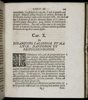 Cap. X. Juramento Calumniæ Et Malitiæ, Dandorum Et Respondendorum.