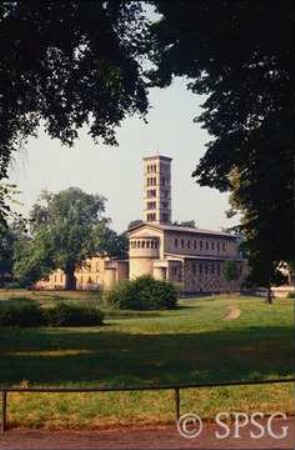 Potsdam, Park Sanssouci, Friedensgarten mit Friedenskirche.