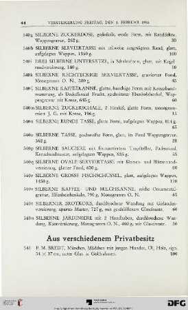 Aus verschiedenem Privatbesitz (Nr. 541-575)
