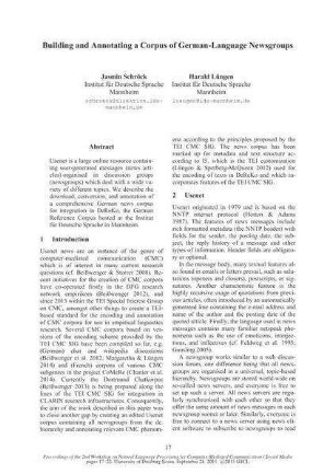 Building and Annotating a Corpus of German-Language Newsgroups