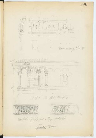 St. Peter und Paul, Weißenburg / Dom, Speyer: Details (aus: Skizzen- und Fotoalbum 7)