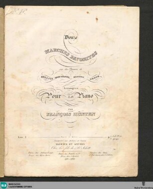 1: Douze marches sur des thèmes de Bellini, Mercadante, Rossini, Weber etc. : arrangées pour le piano