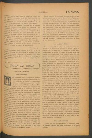 Carta de Rusia : Notas y croquis [y] Las Kermesses [y] Las mujeres soldados [y] El terrible enemigo