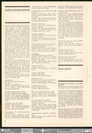 GUTES DESIGN DDR ’88 : GUTES DESIGN DDR ’88
