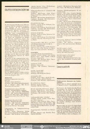 GUTES DESIGN DDR ’88 : GUTES DESIGN DDR ’88