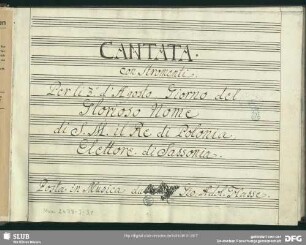 Grande Augusto ricevi fra tanti ardenti voti - Mus.2477-J-3,1 : S, orch, bc; HanH 35