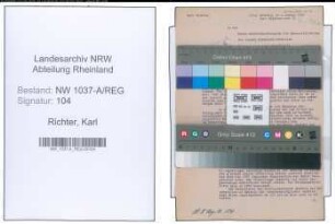 Entnazifizierung Karl Richter , geb. 00.00.0000 ()