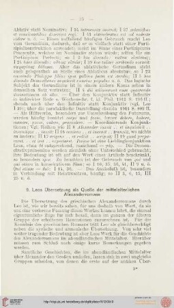 9. Leos Übersetzung als Quelle der mittelalterlichen Alexanderromane