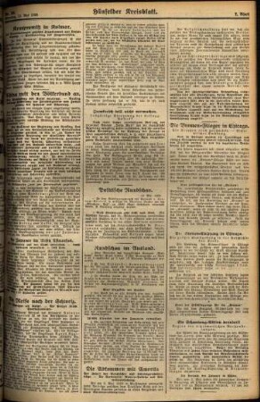 Zweite Ausgabe vom Dienstag, den 15. Mai 1928.