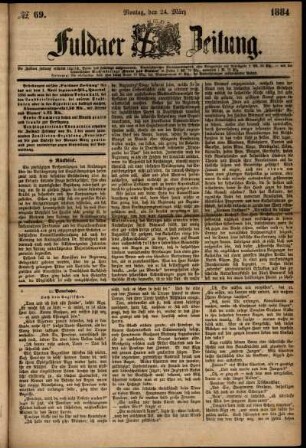 Ausgabe vom Montag, den 24. März 1884.