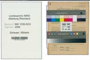 Entnazifizierung Wilhelm Schwaer , geb. 29.08.1912 (Zugschaffner)
