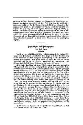Philologen und Pädagogen : (Schluß)