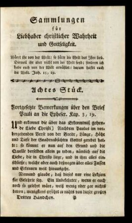 Achtes Stück